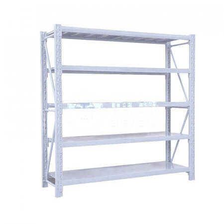 Raxwell Steel Laminated Shelf Main Frame RHSL1555 - 500kg Capacity - 2000x500x2000mm - Gray White