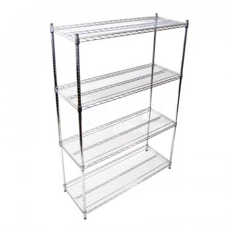 Meizhigao Carbon Steel Chrome Plated Mesh Storage Rack - 250kg Capacity