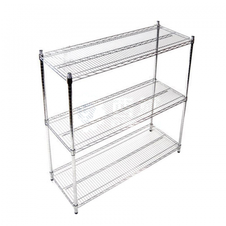 Meizhigao Carbon Steel Chrome Plated Mesh Storage Rack | 1500 × 600 × 1200 mm | 250 kg Capacity