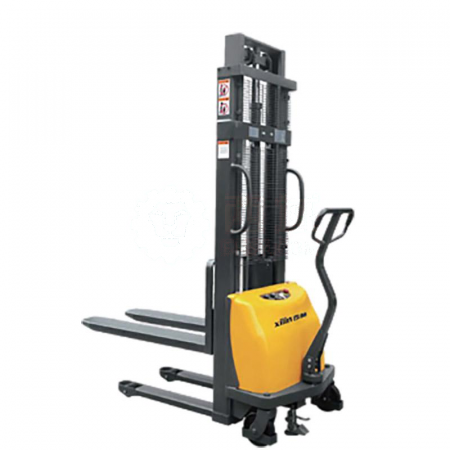 Xilin Long Handle Semi Electric Stacker Truck CDD15B-III-2.5M-695-24 - 1500kg Load Capacity