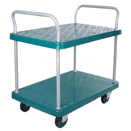 Liankade LH300P-T2-D Double-Layer Multifunctional Flatbed Handcart - 300 kg Capacity