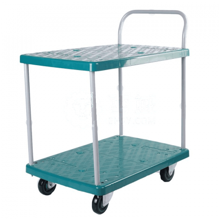 Liankade LH150P-T2 Environmentally Friendly Double-Layer Flatbed Handcart - 150 kg Capacity