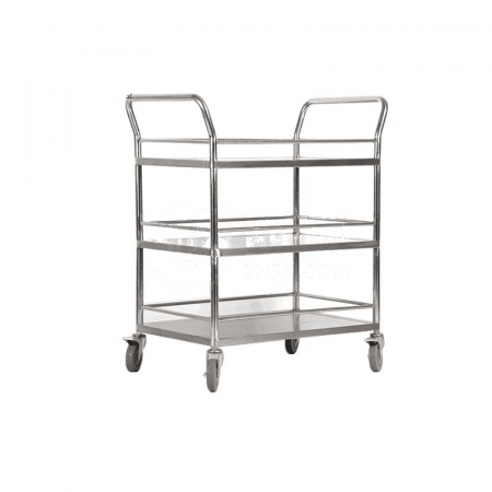 Zhaoting Stainless Steel Three-Layer Handcart RCS-030-C - Durable &amp; Efficient Transport Solution