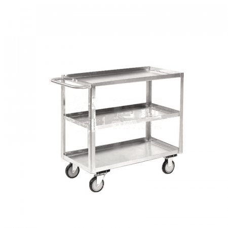 ZILLION CARTS Corrosion-Resistant Stainless Steel Double-Layer Trolley RCS-0252-A - Durable &amp; Versatile Transport Solution