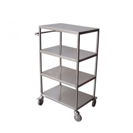 Zhaoting Corrosion-Resistant Stainless Steel Multi-Layer Handcart RCS-042-C - Durable &amp; Versatile Transport Solution