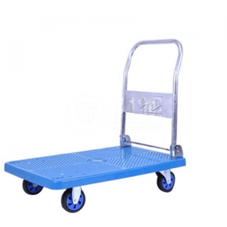 SS Plastic Fully Silent Flatbed Handcart YJ-TC001 | 150 KG Capacity