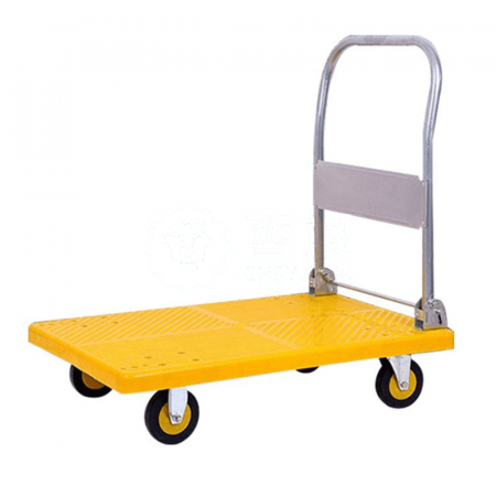 SS Plastic Fully Silent Flatbed Handcart YJ-TC005 | 200 kg Capacity