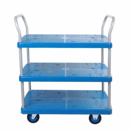 Lianhe Full Static Wheel Three Layer Double Handrail Plate Handcart PLA150Y-T3-D | Durable &amp; Versatile Material Handling Solution