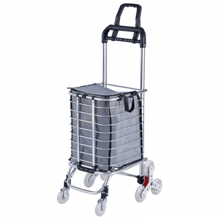 HSDK Folding Shopping Cart HKCL-220 | 8-Wheel Grocery Cart for Climbing Stairs