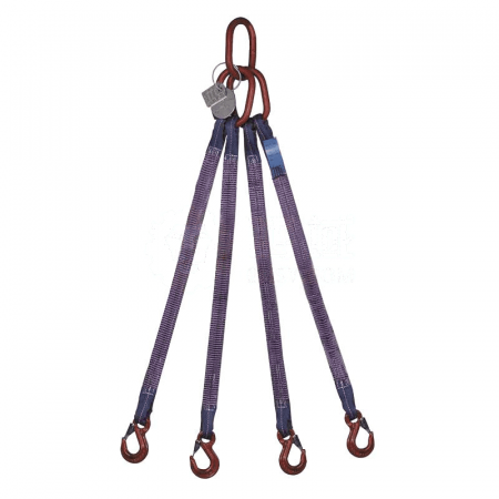 Doleco Double Leg Flat Lifting Strap Combination Rigging 0515 5002 05 | 4.2T × 5m with Eye-Shaped Tongue Hook