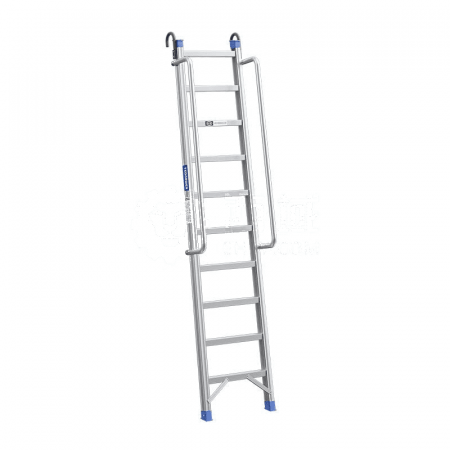 Tednawer Aluminum Alloy Hook Handrail Straight Ladder TD3010 – 10-Step Ladder with 300cm Height and 200kg Capacity