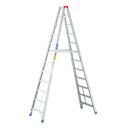 Tednawer Aluminum Alloy Wide Step Double-Sided Zigzag Ladder TWS2412 – 200kg Load Capacity