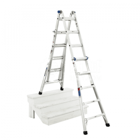 MTX-15CN Aluminum Alloy Telescopic Double-Sided Zigzag Ladder – 136kg Load Capacity