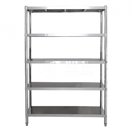 ZY 201 Stainless Steel Shelf-ZWJB-18 – 5-Layer Heavy-Duty Storage Rack for Home and Commercial Use