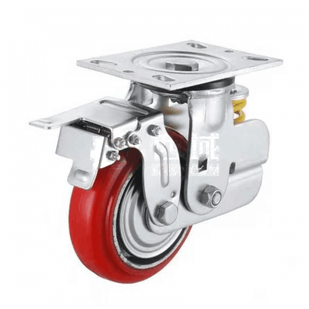 NL 5 Inch Polyurethane Shock-Absorbing Movable Brake Wheel – Iron Core