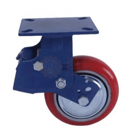 NL 5 Inch Polyurethane Double Spring Shock-Absorbing Fixed Wheel – 250KG Load-Bearing Capacity for Heavy-Duty Applications