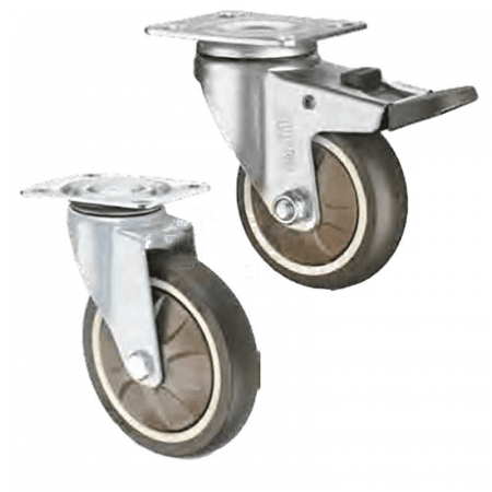 XRDL Elastic Synthetic Rubber (TPR) Fixed Casters – Durable