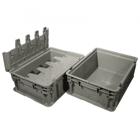 Powerking B Type 2 Second Generation Turnover Box PK-B2 (Uncovered) – Durable Gray Storage Box for Industrial Use