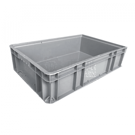 STORAGEMAID VD004 Stackable Turnover Box (Gray) – Durable and Space-Saving Storage Solution (600 × 400 × 148mm)