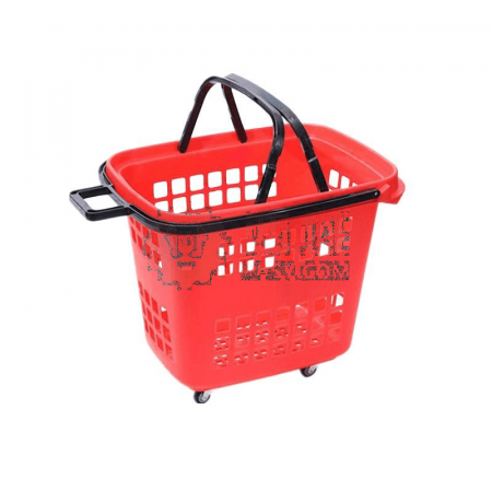 Lihe Extra Large Four Wheel Basket - Spacious &amp; Durable 740 × 485 × 540mm Red Basket