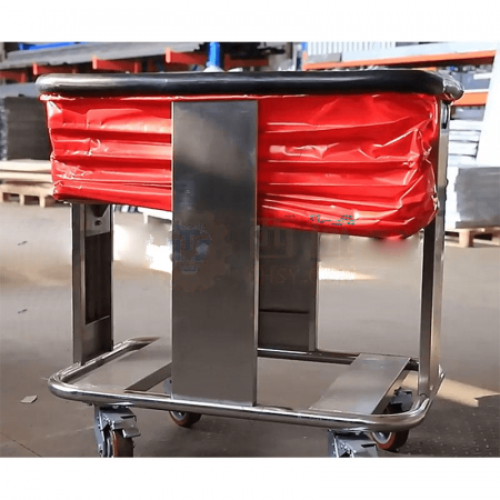 Fenghui Stainless Steel Self-Leveling Cart (Red) – Durable and Heavy-Duty Transport Cart for Industrial Use