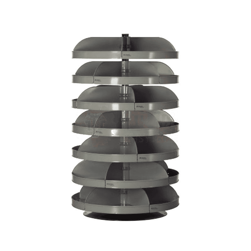 DURHAM MFG 7 Shelf 864mm Rotabin® Layered Rotating Frame – 1588kg Load Capacity