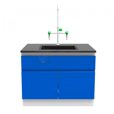 Raxwell All Steel Experimental Platform with Side Water Tank &amp; Faucet | Chemical-Resistant Tabletop | 1000mm x 750mm