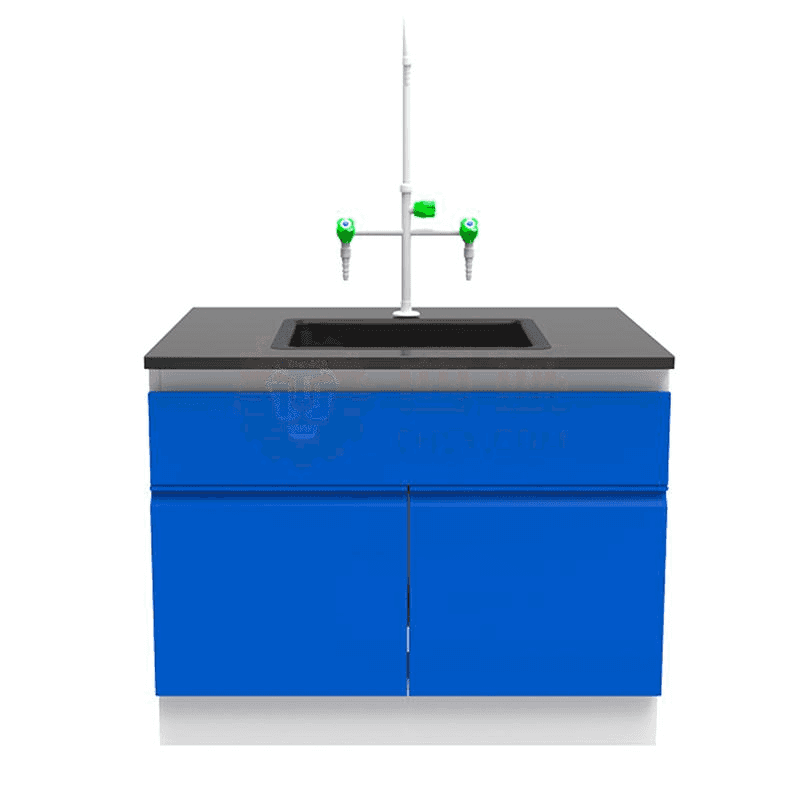 Raxwell All Steel Experimental Platform with Side Water Tank &amp; Faucet | Chemical-Resistant Tabletop | 1000mm x 750mm