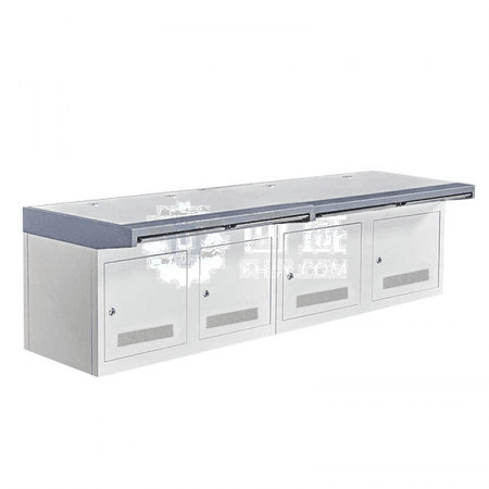 Raxwell Monitoring Console RHTO1004 | Spacious Quadruple Design (2400mm x 900mm x 750mm) | Gray-White Finish