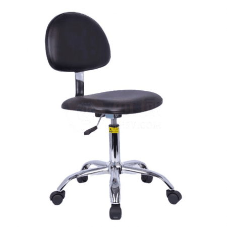 GCS Anti-Static Leather Lifting Work Chair GSPC002 – Adjustable Height 430-570mm