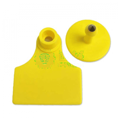 SAFEWARE Cow Ear Label 530075 – Durable Yellow Wordless Tags for Livestock Identification (100 Sets/Pack)