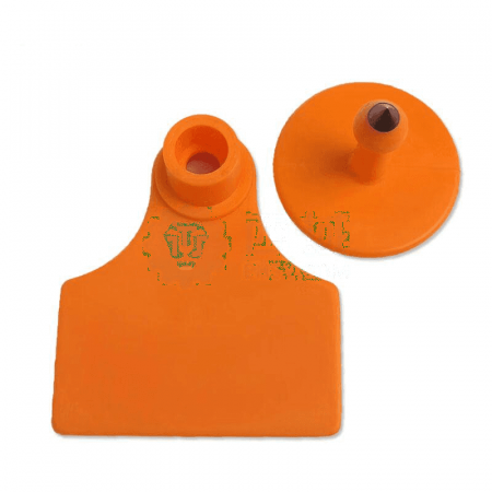 SAFEWARE Cow Ear Label 530077 – Durable Orange Wordless Tags for Cattle Identification (100 Tags/Pack)