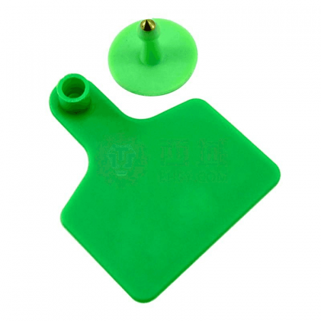 Hardway Zhengcheng Cow Ear Tag SL-NRB Green Blank No Code – 100 Pairs/Pack for Livestock Identification