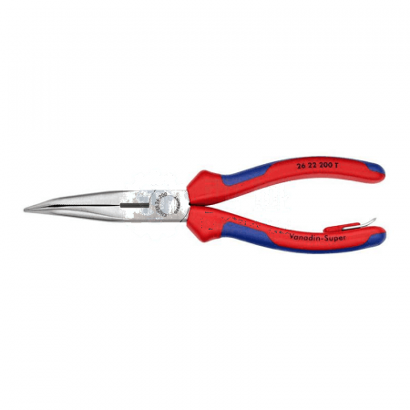 KNIPEX Curved Nose Pliers 26 22 200 T 200mm with Safety Rope Buckle – High-Precision