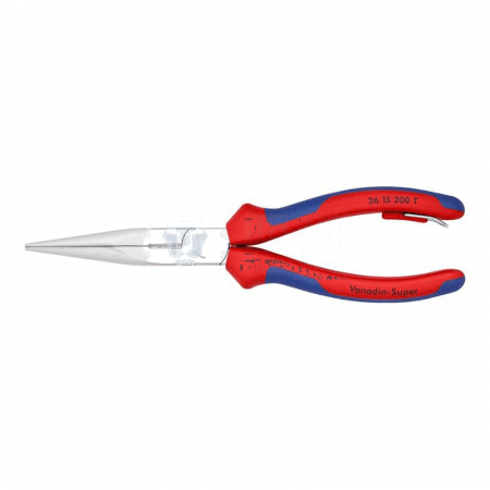 KNIPEX Needle Nosed Pliers 26 15 200 T 200mm with Safety Rope Buckle – Precision Pliers for Safety and Comfort