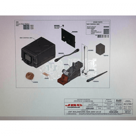 JBC High Power Constant Temperature Welding Workstation HDE-2E+2 with C470-006 Tips | Professional Soldering Solution