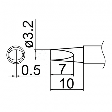 HAKKO T12-DL32 Soldering Iron Tip – Straight Tip for FX951