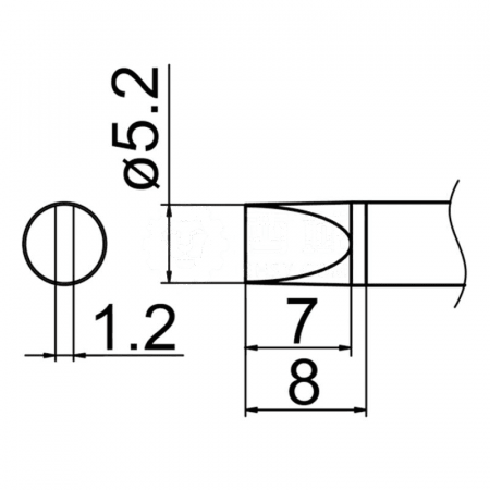 HAKKO T12-D52 Soldering Iron Tip – Inline Tip for FX951