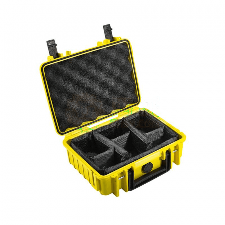 BW Safety Toolbox Portable Equipment Box Moisture-Proof Storage Box Yellow Type1000/Y/RPD (250x175x95)