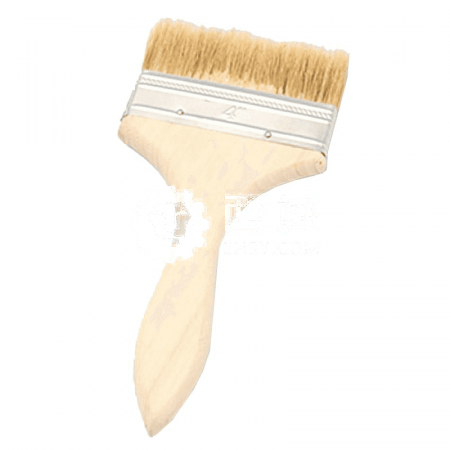 ICEY BY-26 Flat Oil Brush 4-Inch Wooden Handle for Professional Paint Application